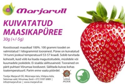 Kuivatatud maasika-püree