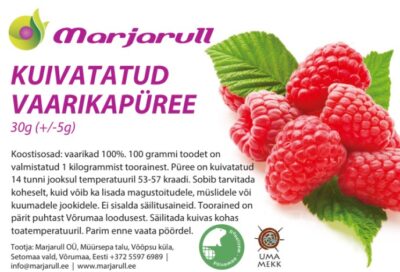 Kuivatatud vaarika-püree